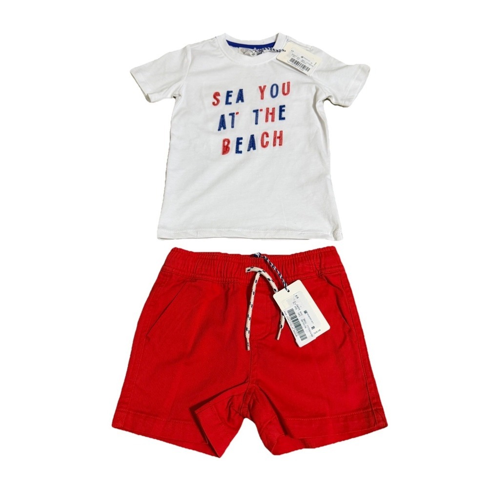 Adventure Wear 360  Boy Toddler Size 3T T-shirt And Short Set Red & Blue Summer